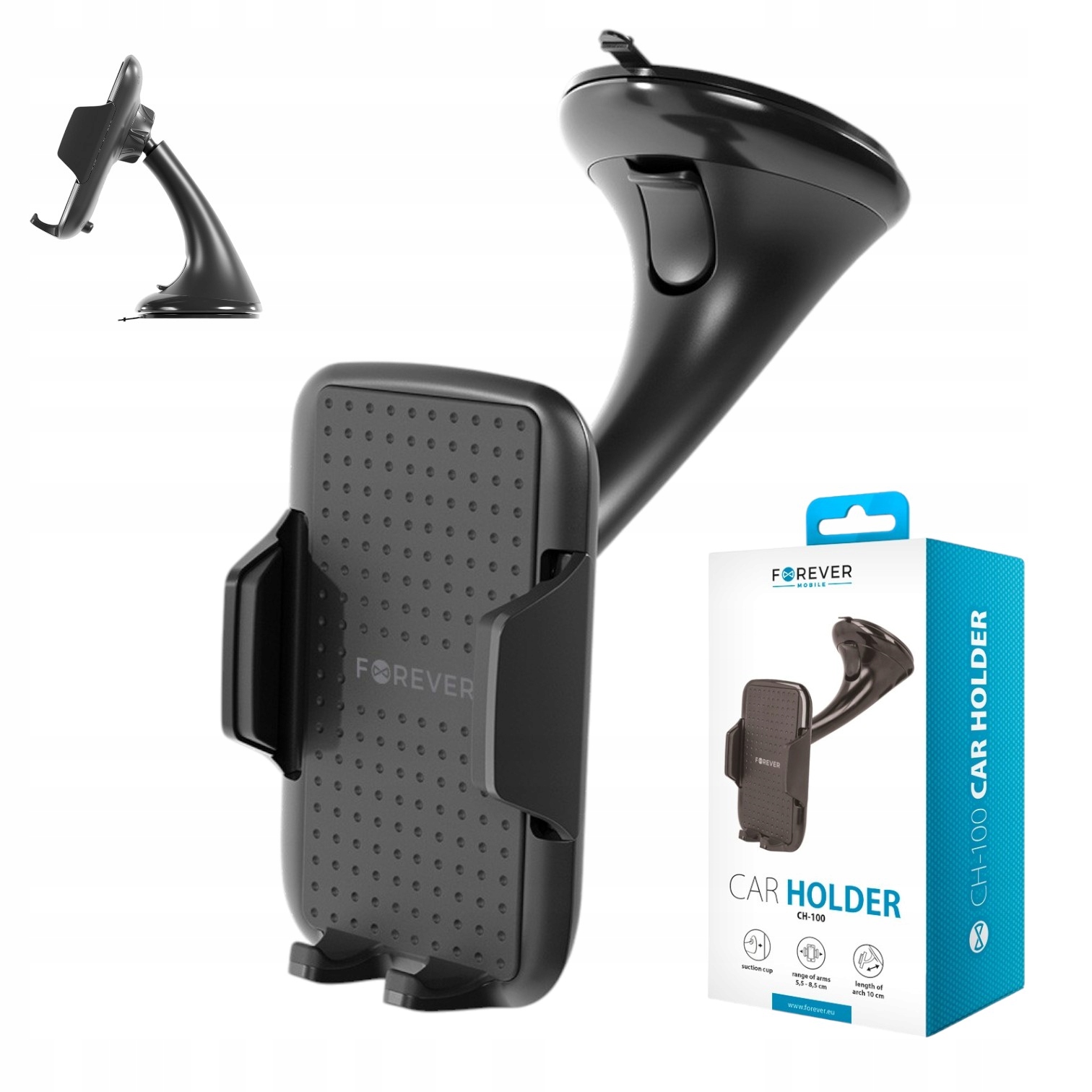 Forever CH-100 samochodowy uniwersalny uchwyt do szyby na telefon