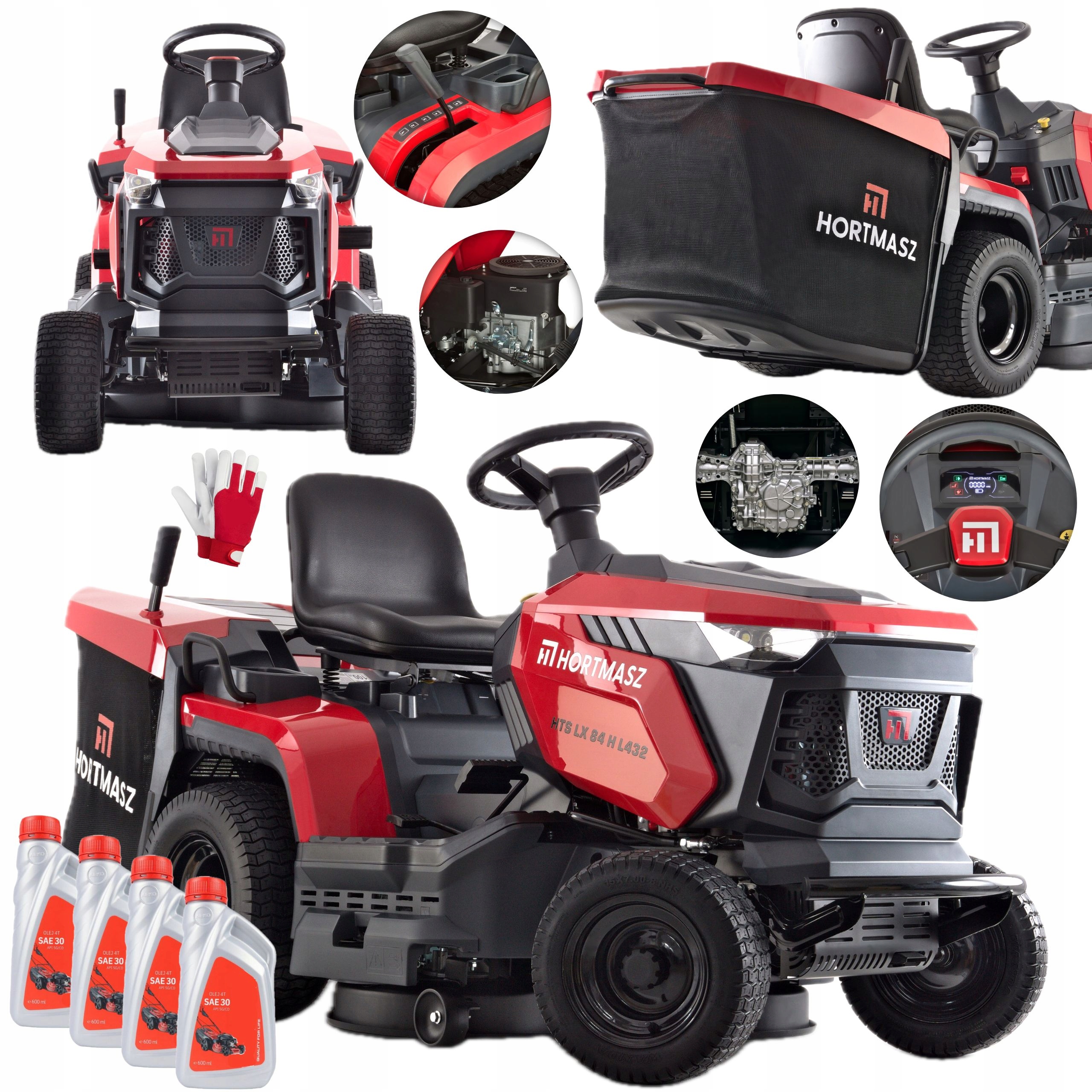 Traktorek Ogrodowy Hortmasz Hts LX 84 H L432 84CM Led Hydrostatyczna