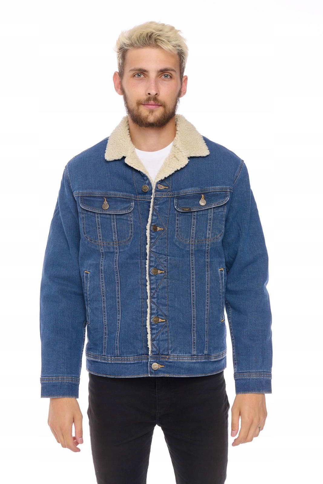 Pánská bunda Lee Sherpa Jacket Dark Sidney L87ASGQK S