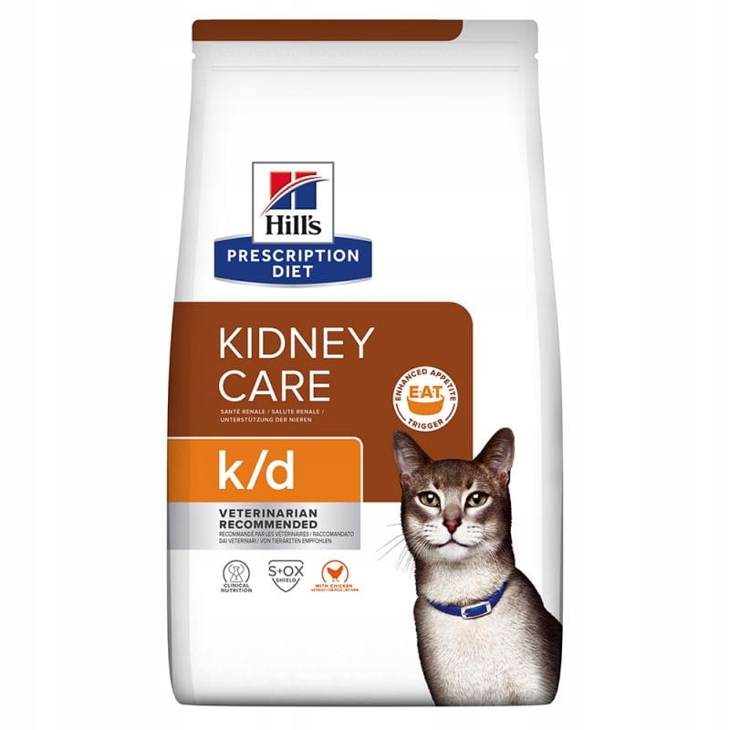 Hill's Pd k/d Kidney Care Feline, karma dla kotów z chorymi nerkami,1,5 kg
