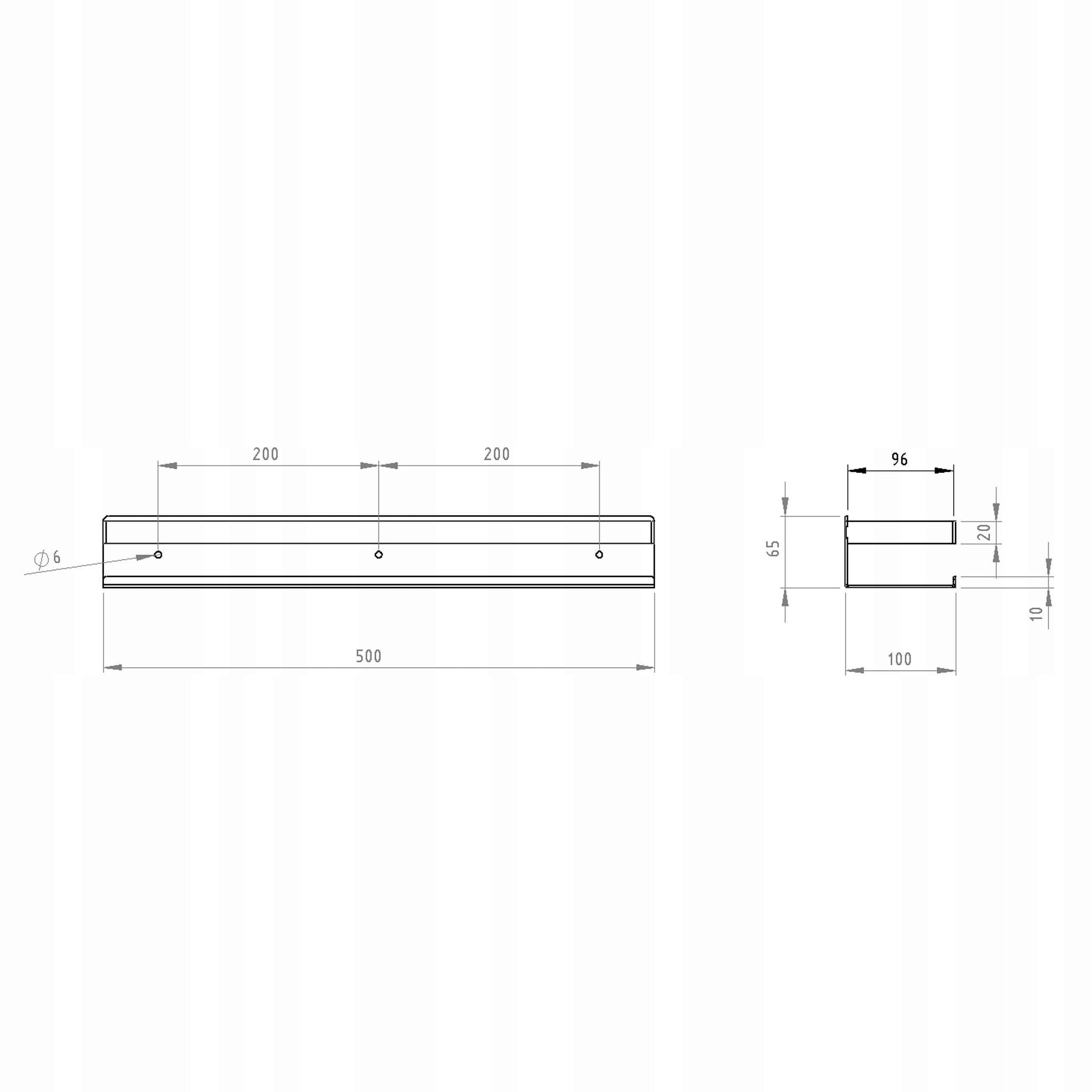 PÓŁKA WISZĄCA SCIENNA METALOWA CZARNA NA PRZYPRAWY Marka Domer