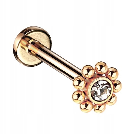 

Labret kryształek z 1,2/6/4 rose gold