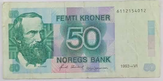 Norwegia – 50 – Koron – 1993 – Stan 4