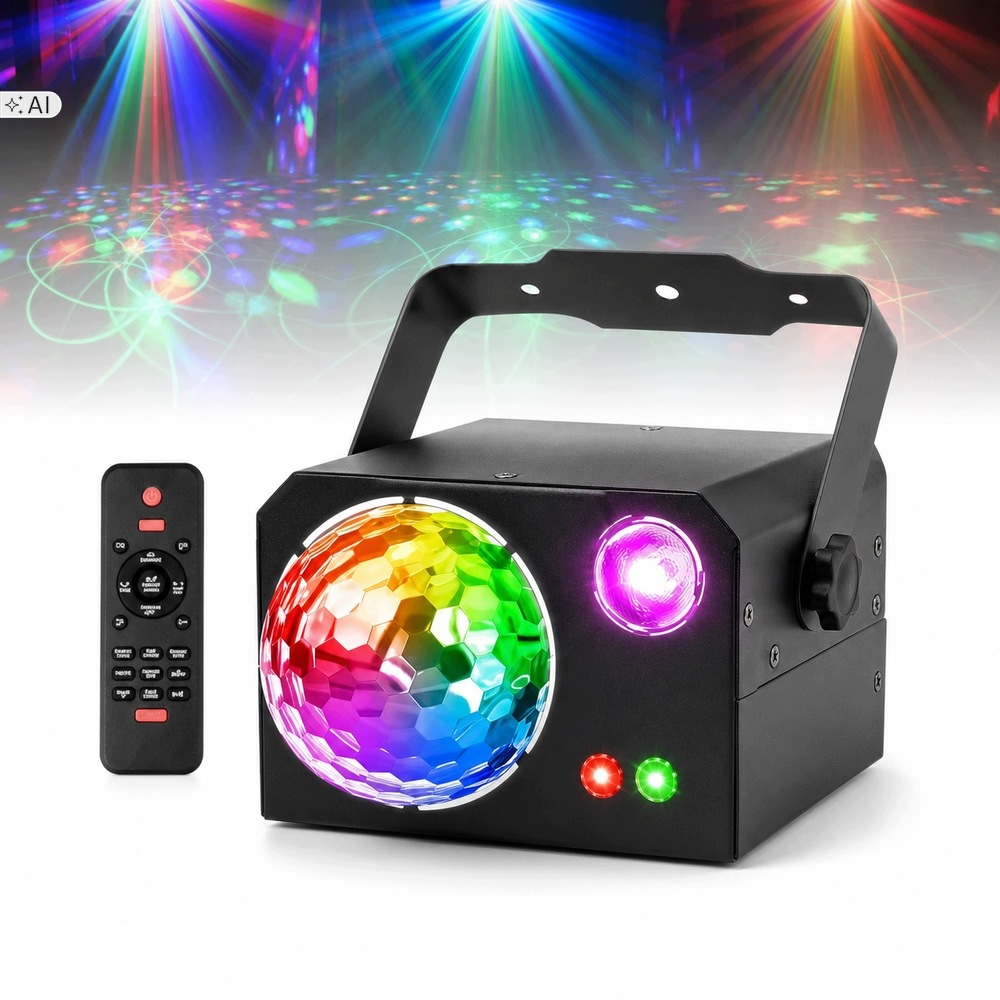 Led Světelný Efekt Disco Osvětlení Na Párty Laserová Koule Rgb Dálkové Ovládání