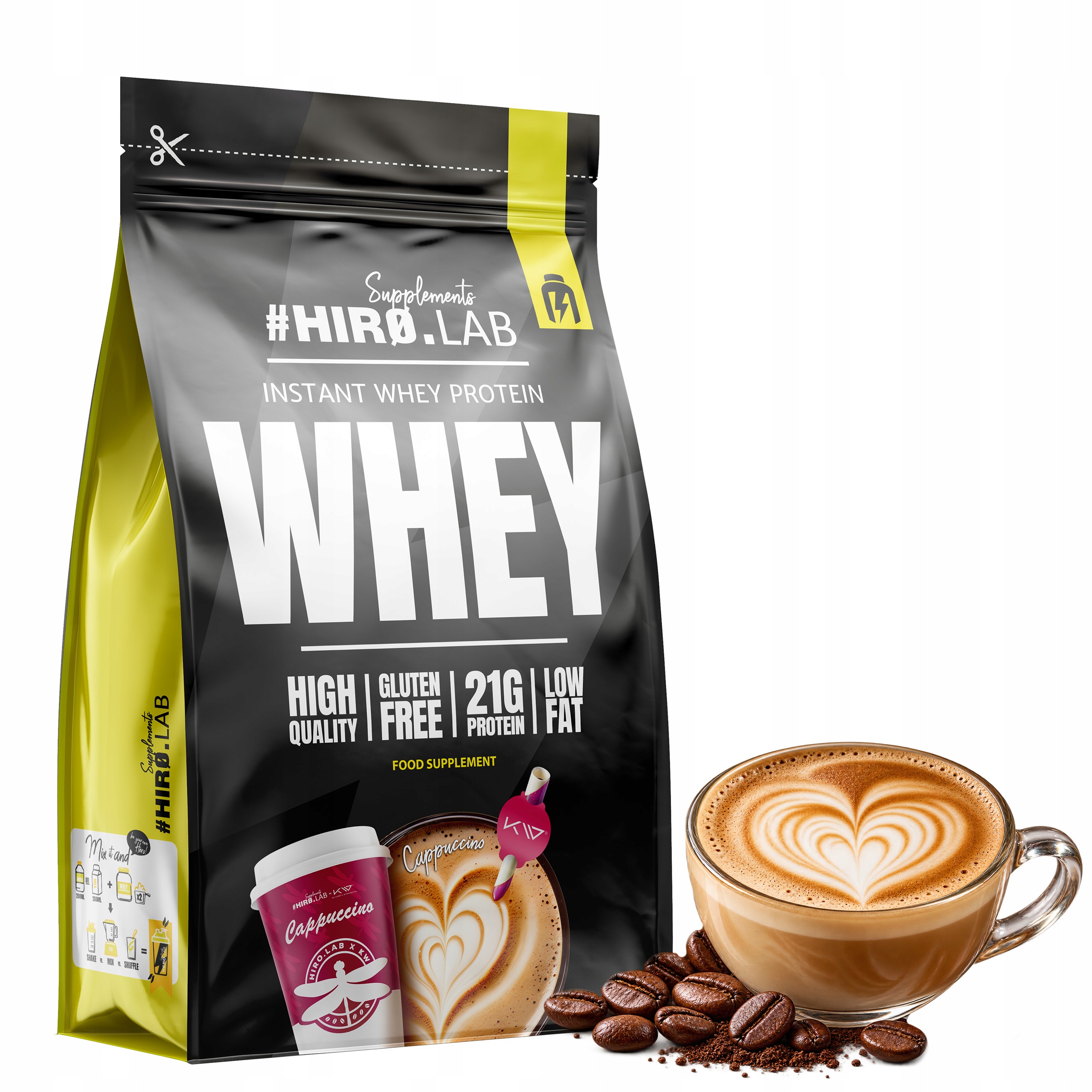 Protein Wpc Protein Instant Whey Protein 700 50 g Káva Hiro.Lab