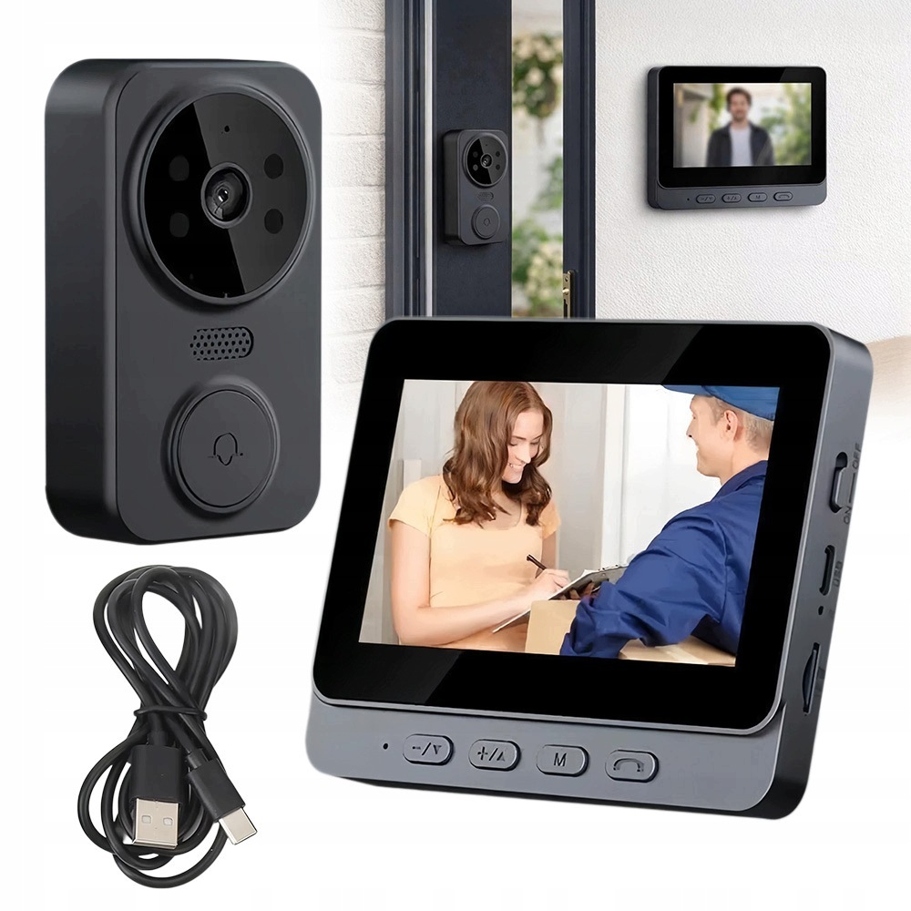 Inteligentní Zvonek S Kamerou, Bezdrátový Videotelefon 1080P Hd