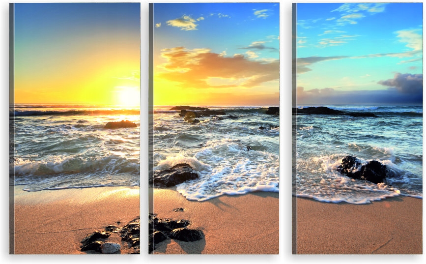 

Tryptyk Obraz Na Ścianę morze fala piasek