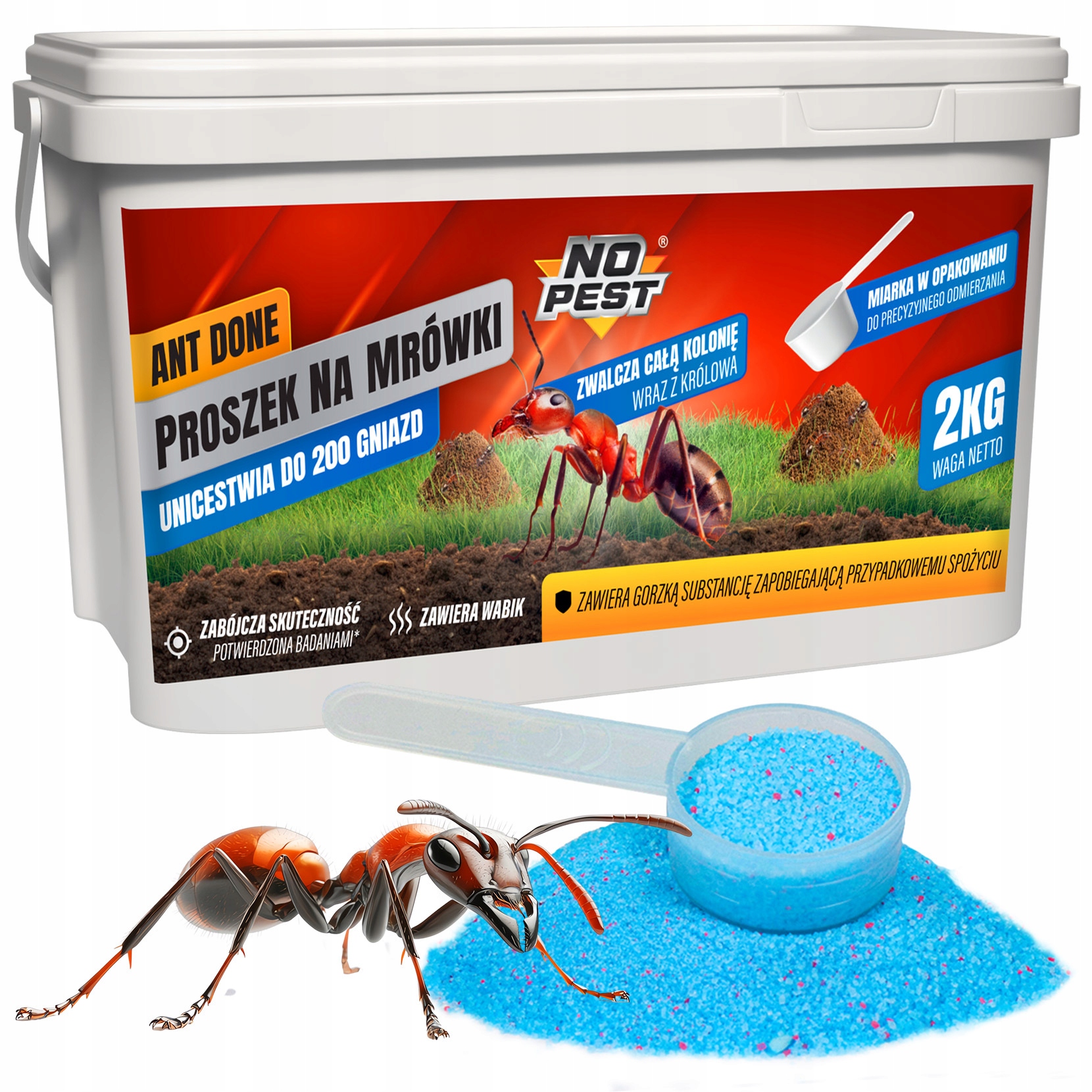 Proszek Środek Preparat Trutka Na Mrówki No Pest 2KG Likwiduje Całe Gniazda