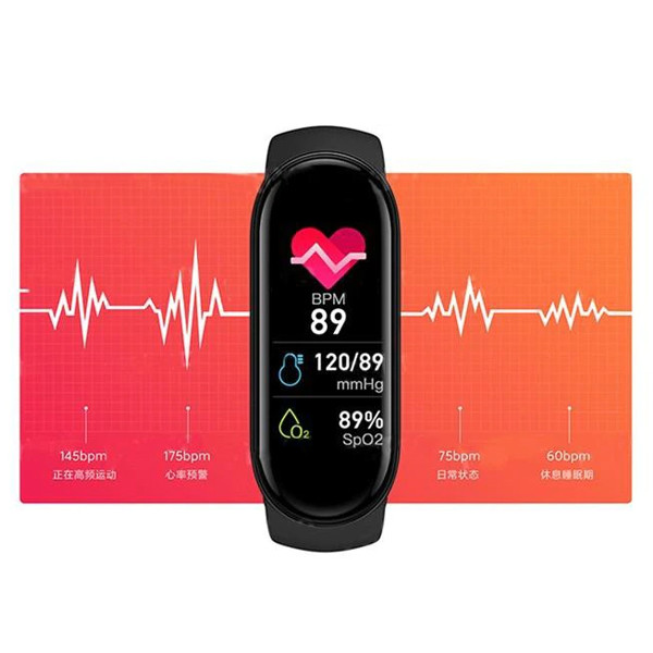 SMARTBAND M6 FIT SMARTWATCH OPASKA ZEGAREK SPORT Kolor dominujący złoty