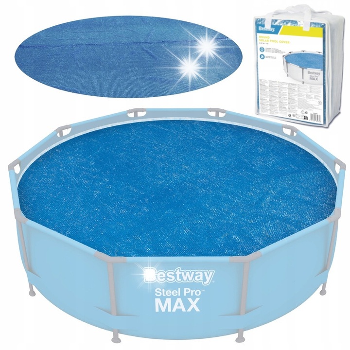 Pokrywa Solarna Termiczna Plandeka Przykrycie Basenu Bestway 305 cm 58241