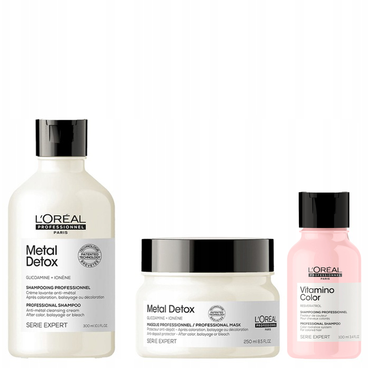 Loreal Metal Detox zestaw szampon i maska do włosów farbowanych