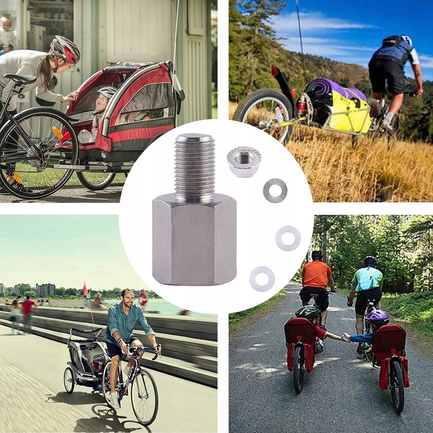 ADAPTER OSI ŁATWA INSTALACJA TRWAŁY ZASTĘPUJE CZĘŚCI DO PRZYCZEP ROWEROWYCH Liczba miejsc nie dotyczy