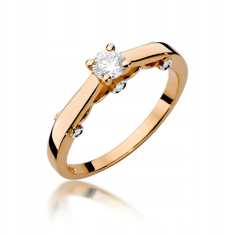 

Różowe złoto pierścionek diamenty brylanty 0,28 Ct