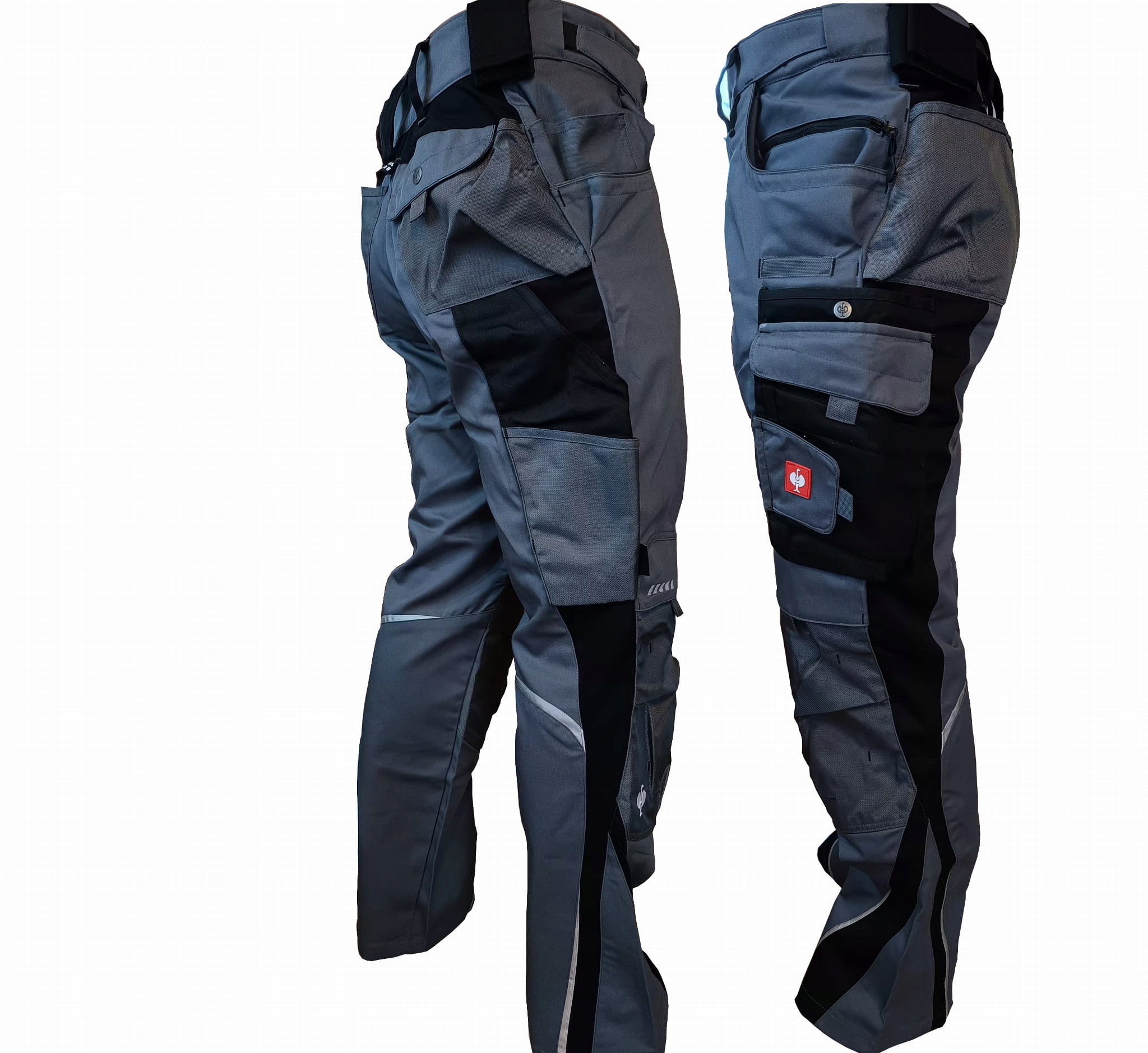 Spodnie robocze do pasa długie Engelbert Strauss Motion szaro/czarne r 46