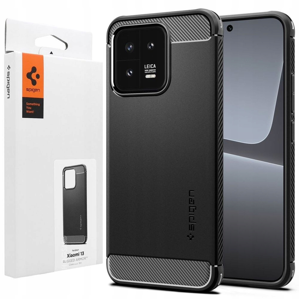 

Etui do Xiaomi 13, Spigen Rugged Armor Case Black