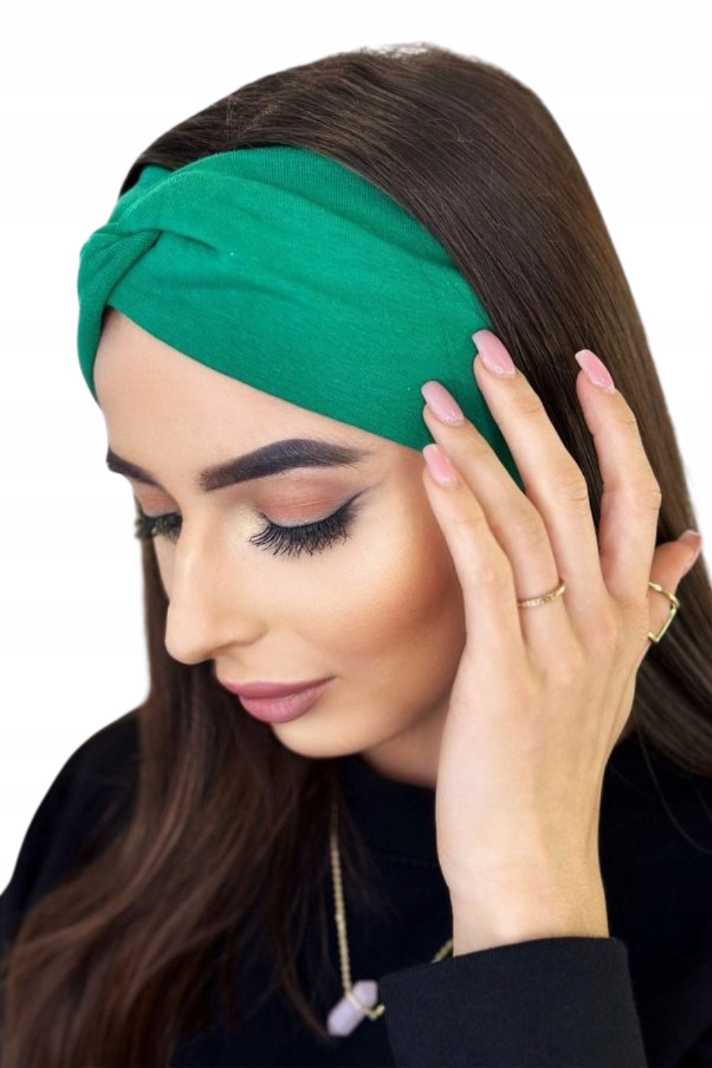 Zelená Měkká Čelenka Z Bavlny