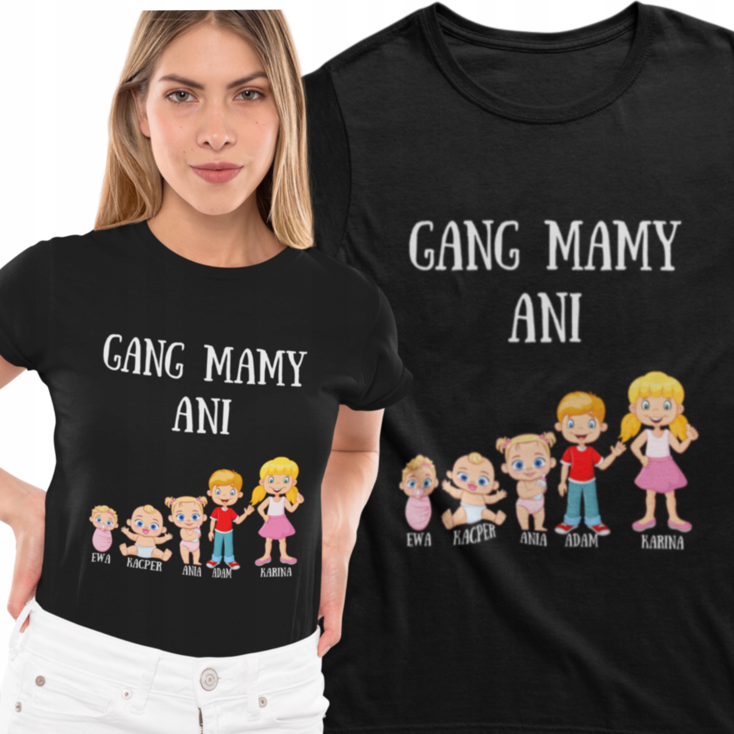 

Damska Koszulka Na Dzień Mamy Gang Mamy Xs