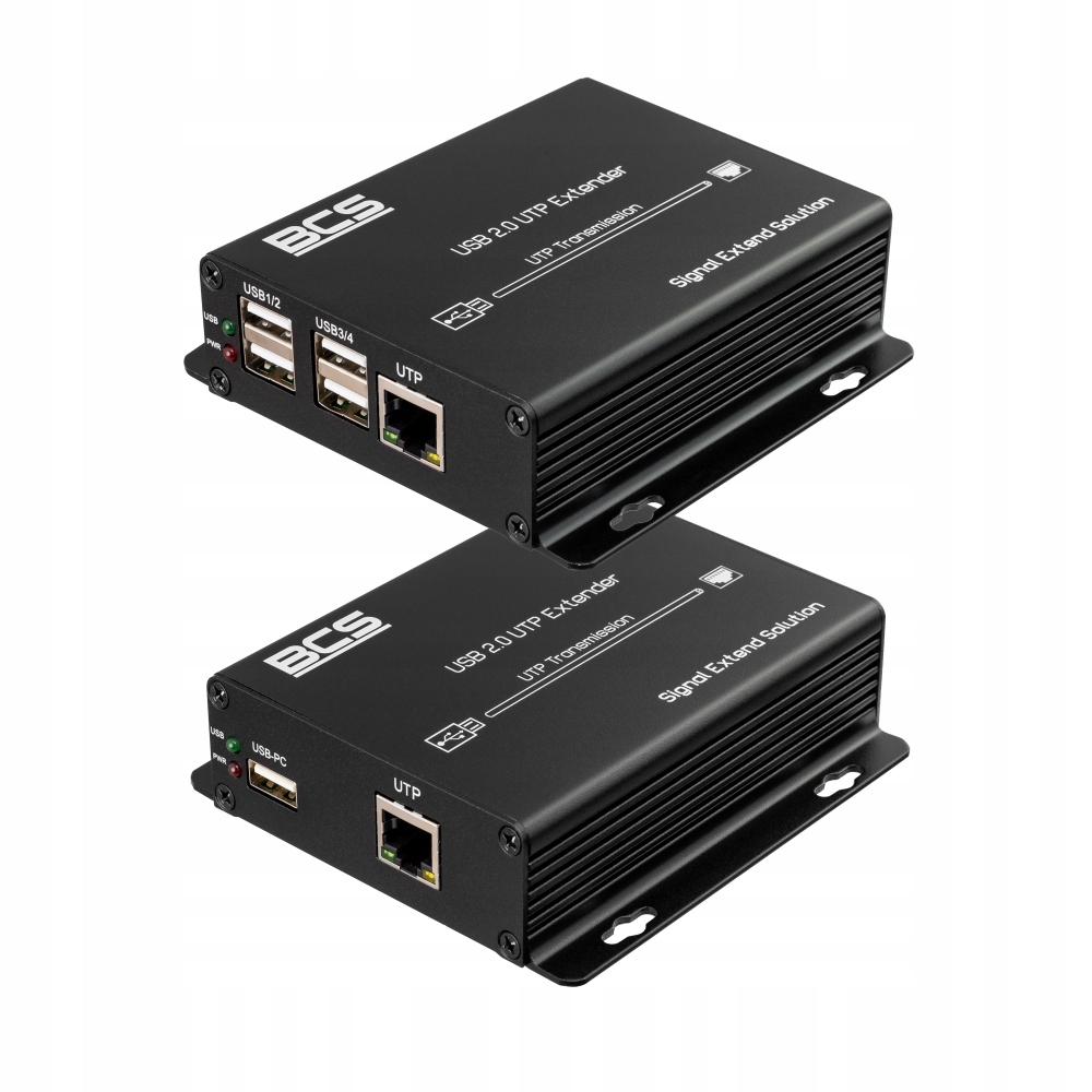 Usb zosilňovač signálu cez krútenú dvojlinku BCS-UTP-4USB-SET(2) Sada konvertorov