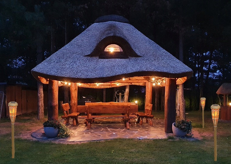 POCHODNIA BAMBUSOWA LED 3szt. WYSOKA SOLARNA Cechy dodatkowe włącznik/wyłącznik