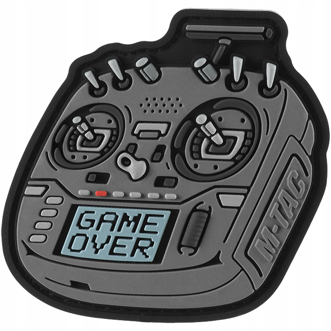 Naszywka na rzep emblemat 3D Pilot Fpv Pcv M-Tac grey szara