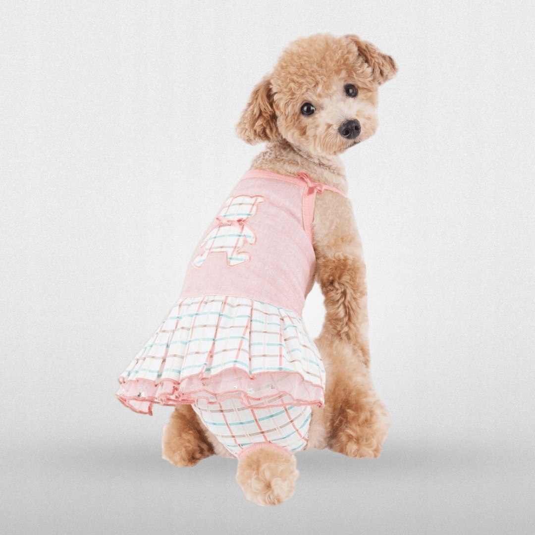 Šaty Pro Psa S Volánkem Růžová Broskvová Puppia Tot L