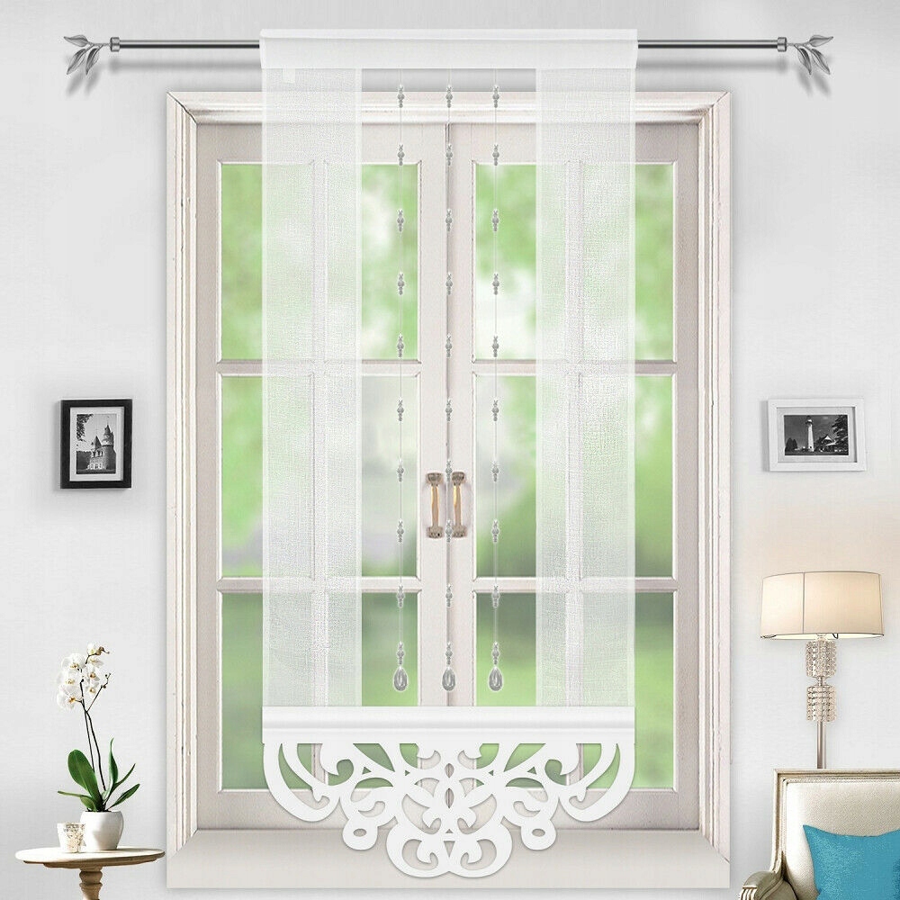 

Firana Panel Ażurowy Ekran Kryształ 60X150 Biała