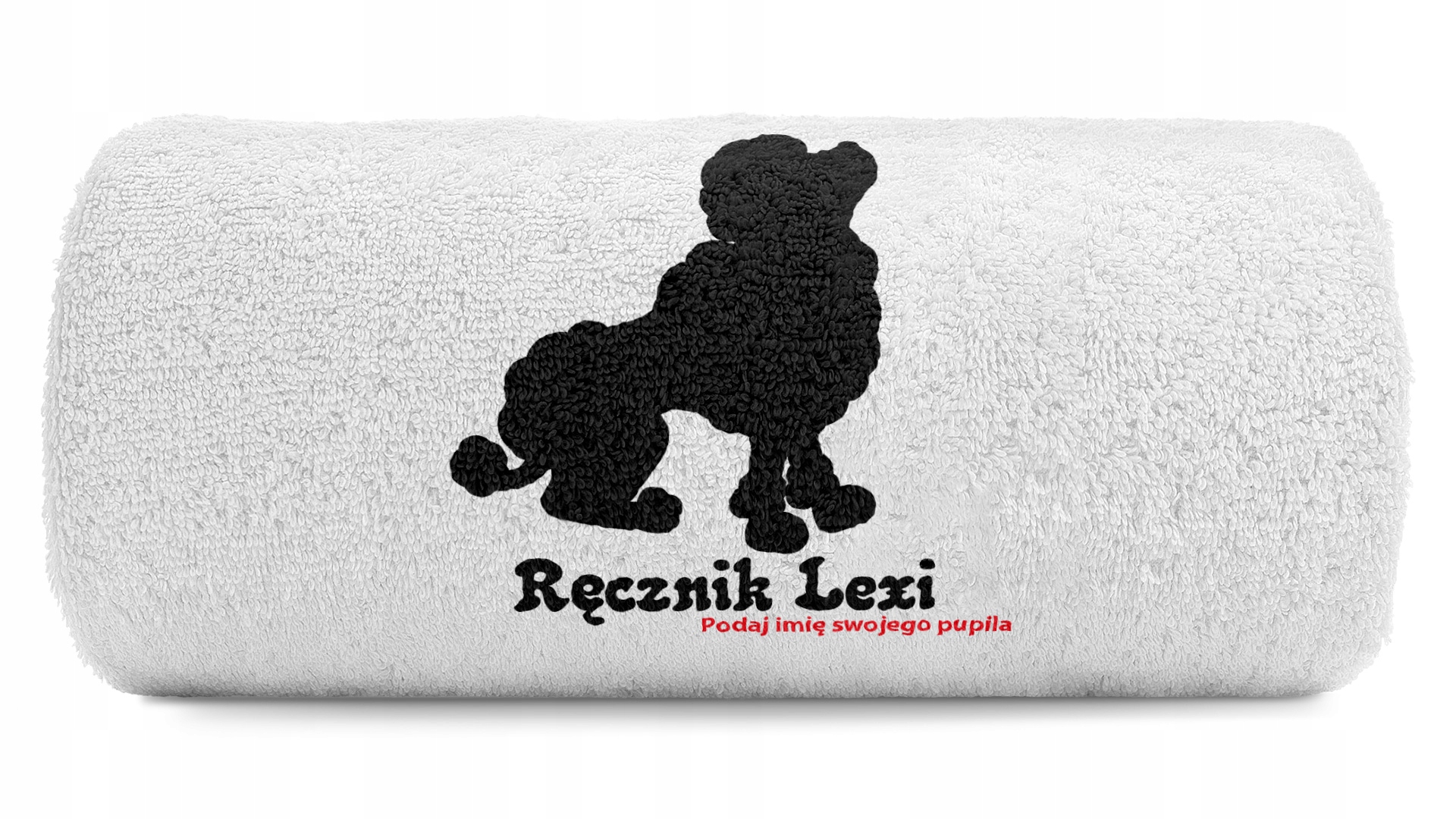 Levně Ručník pro Pudla 50x100 s výšivkou do koupele psa
