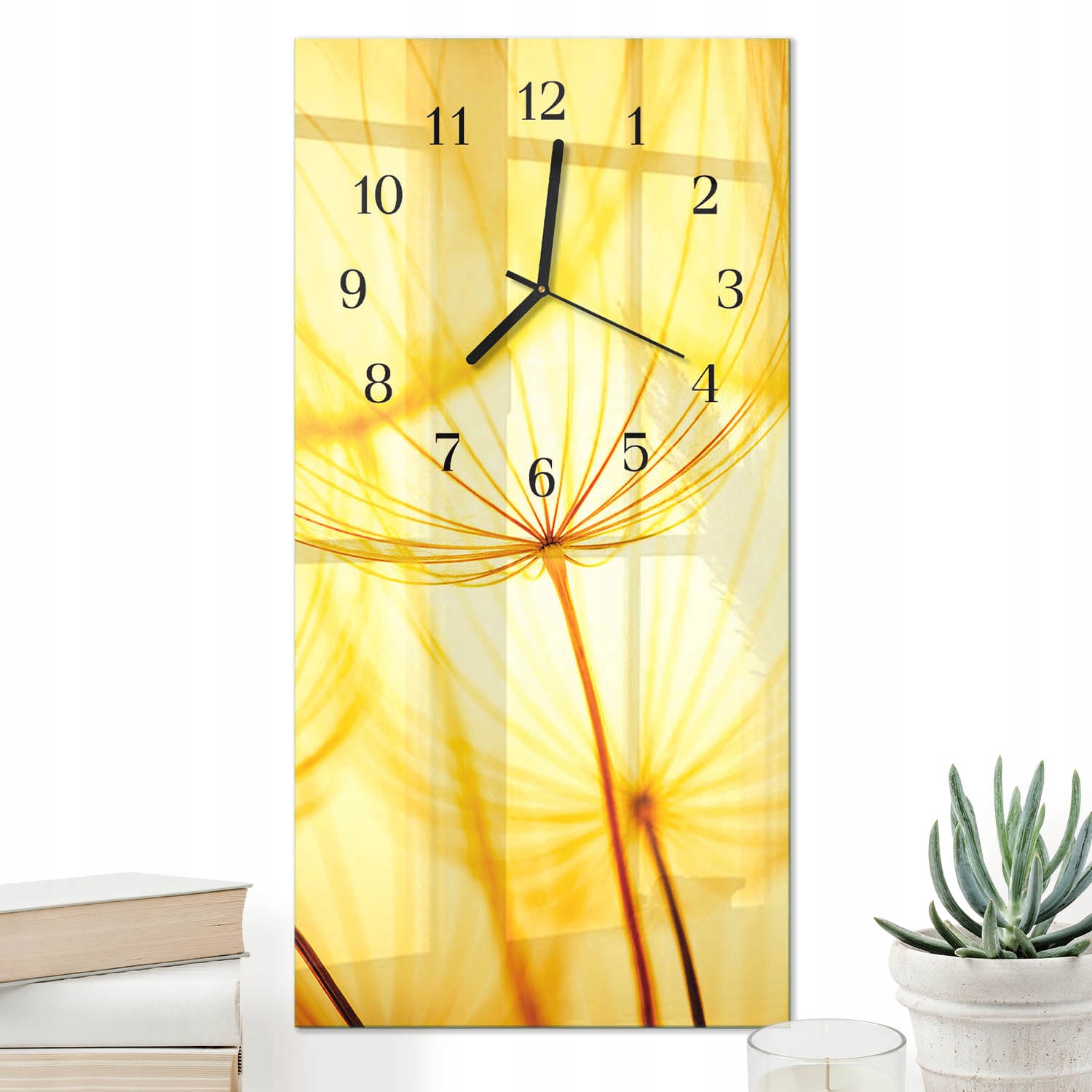 Elegantní obdélníkový fotoobraz 30x60 cm skleněný na zeď Květ