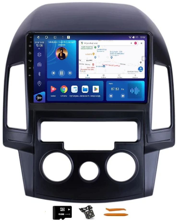 Radio Android Navigácia Hyundai I30 07-12 12/256GB 2K Lte 4G CarPlay Gps