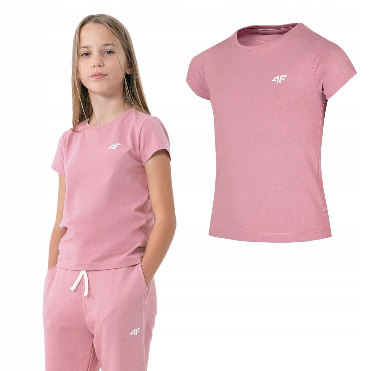 

Koszulka Dziewczęca 4F T-shirt Sportowa Bawełniana