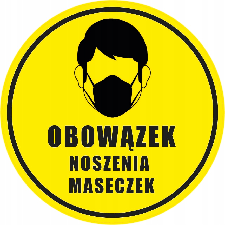 

Naklejka Bhp Nakaz Noszenia Maseczki