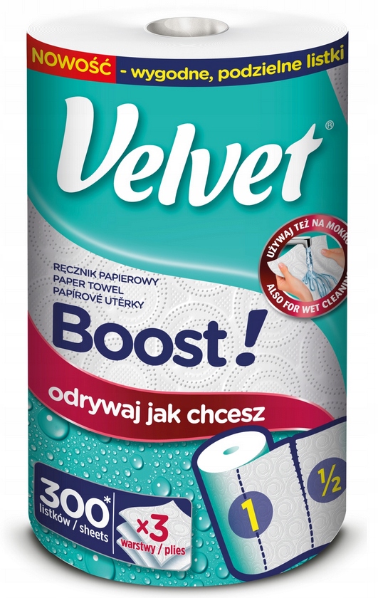 Velvet Boost Ręcznik papierowy a'1 nowy 300 listków