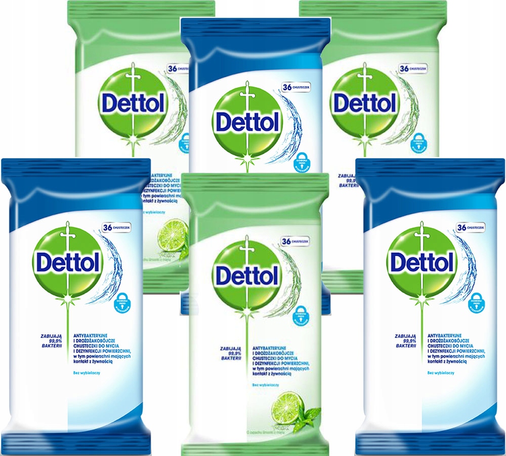 

Dettol Antybakteryjne Chusteczki Do Mycia 216 szt.