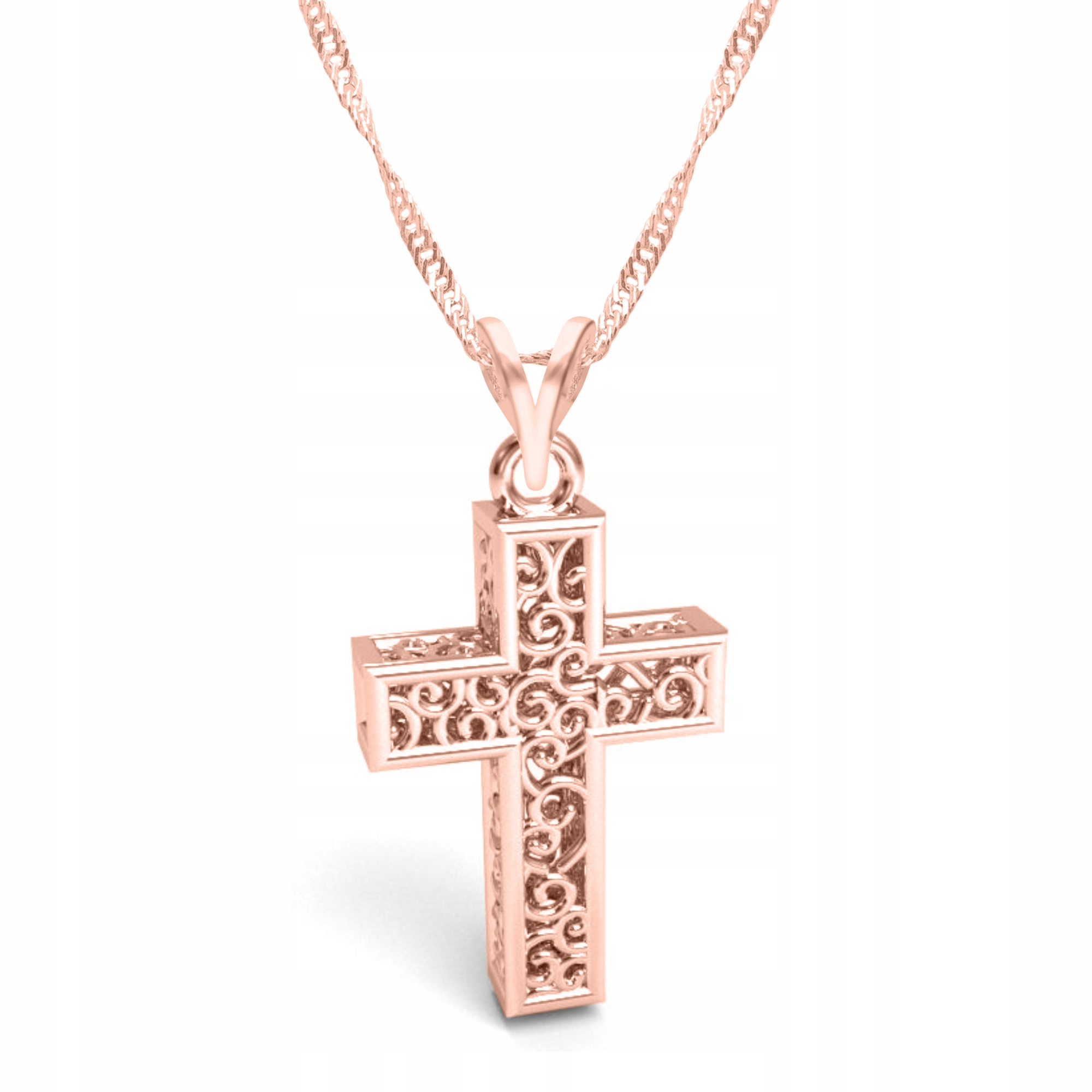 Řetízek zlatý náhrdelník 925 Křížek křížek kříž