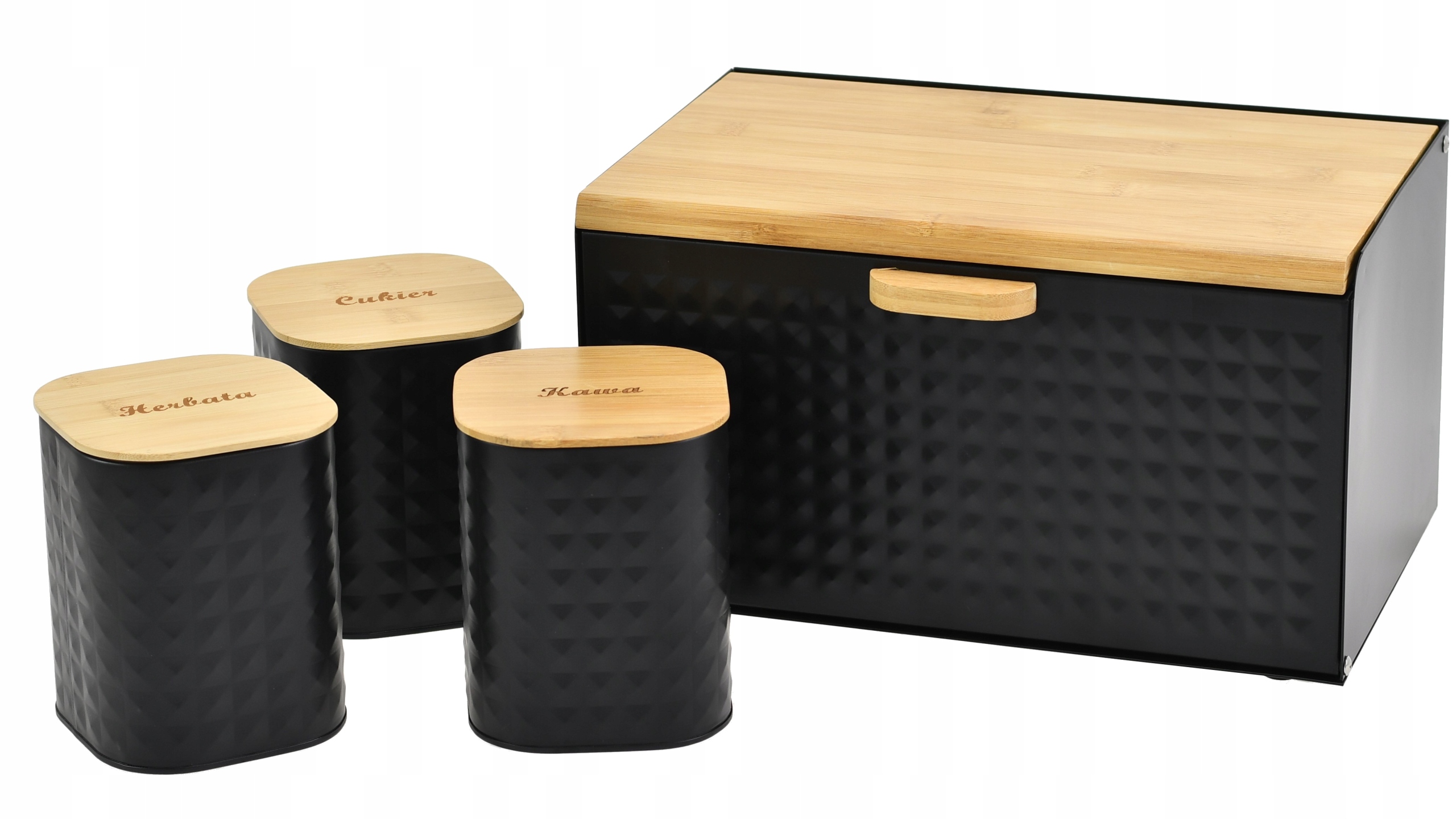 Chlebak na pieczywo bambusowy ZESTAW pojemniki kuchenne 2754 Kod producenta KR-2625