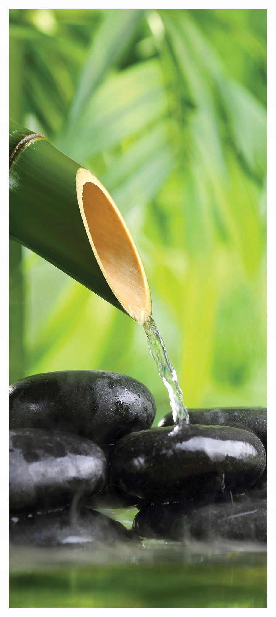 Samolepicí Samolepicí Fototapeta Bambus Zen Voda Kámen Klid 91x211