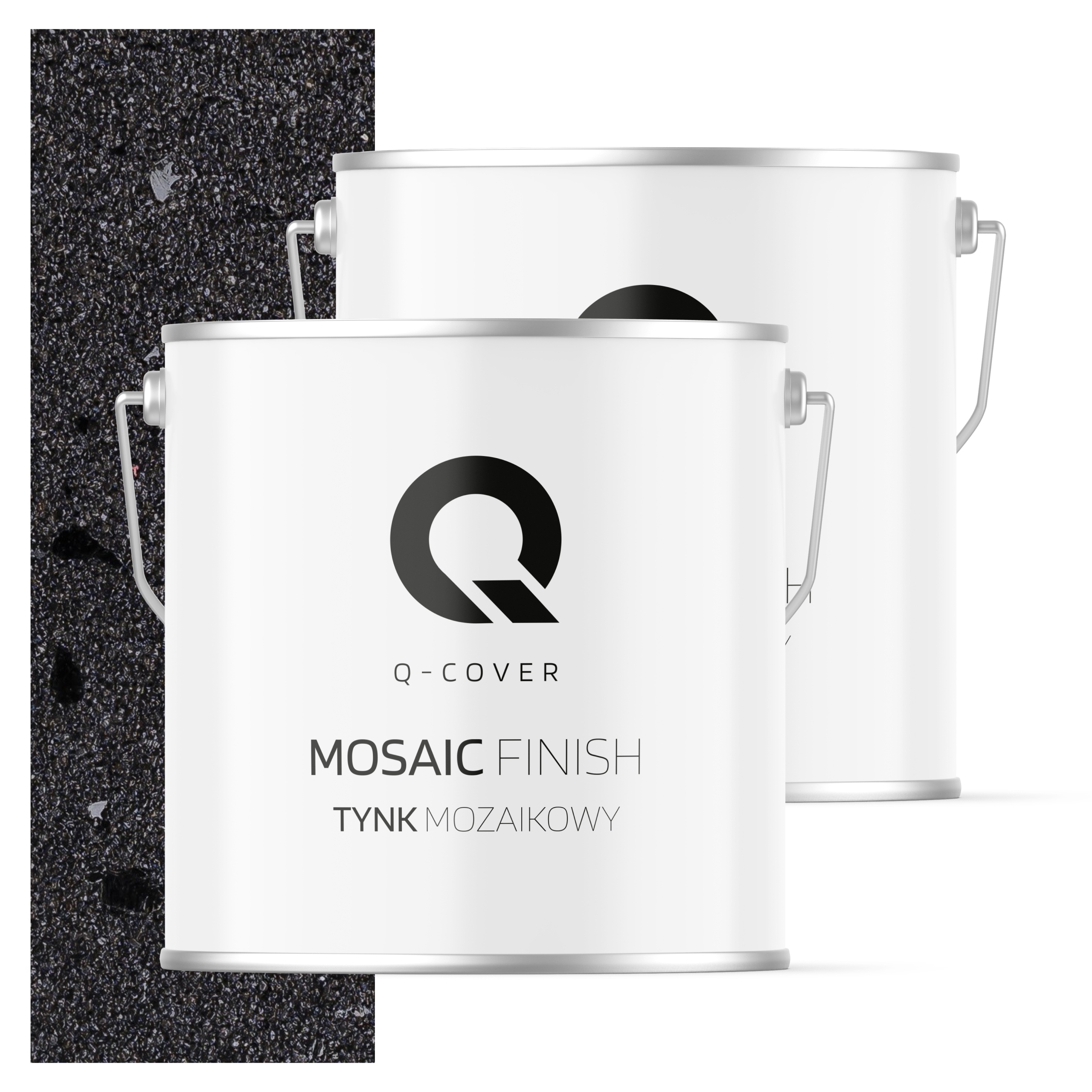 Mozaiková pryskyřičná omítka 7 kg, vnitřní černá s černou slídou, ozdobná