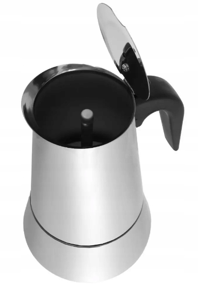 KAWIARKA INDUKCYJNA STALOWA 9 KAW 450 ml zaparzacz do kawy espresso srebrna Linia KAWIARKI