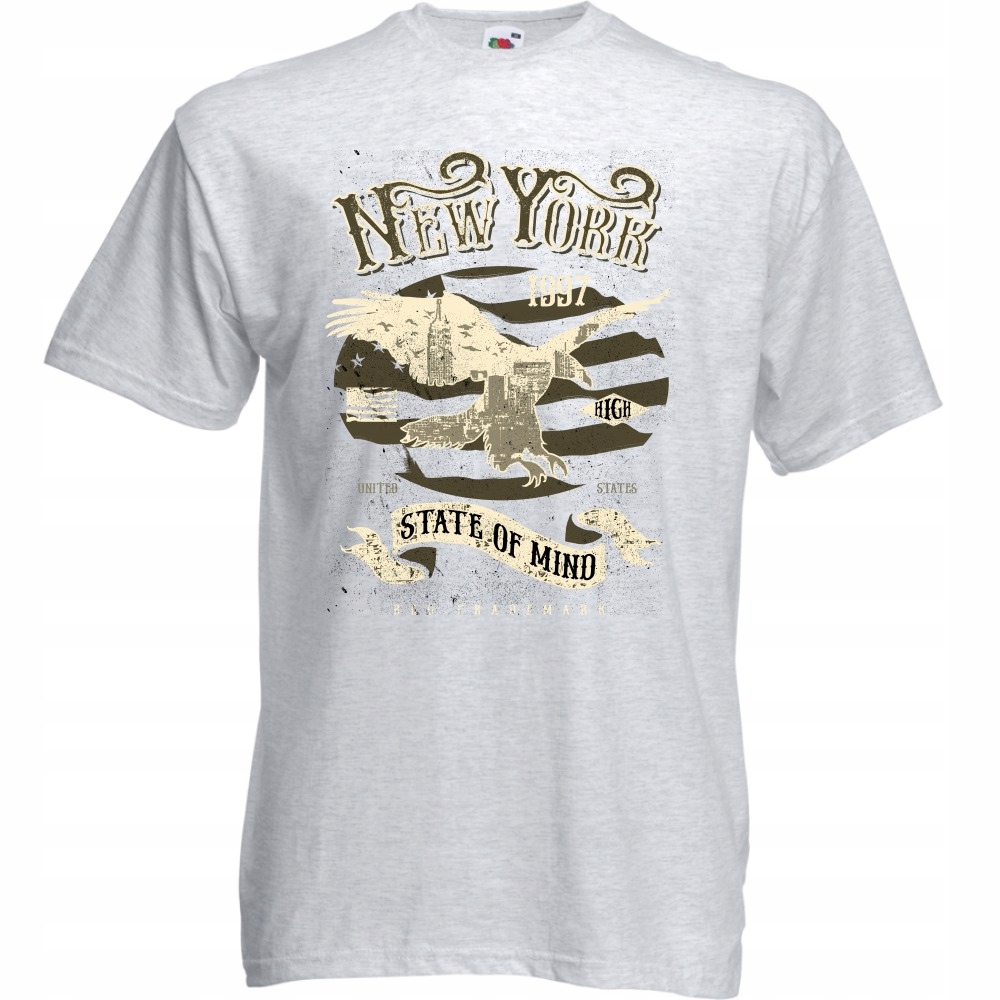 

Koszulka New York orzeł Usa Stany XL ash szara