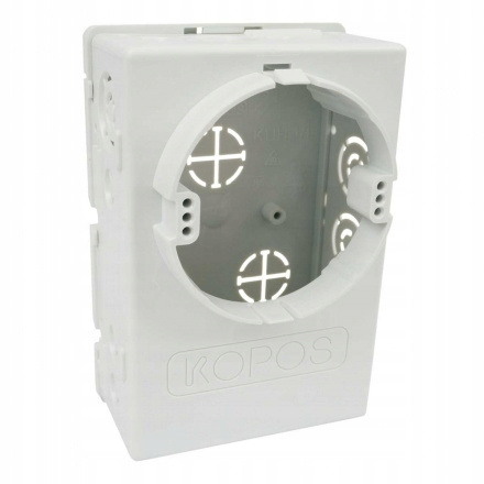PUSZKA INSTALACYJNA PODTYNKOWA Z KIESZENIĄ DO ELEKTRONIKI KOPOS Wysokość 132 mm