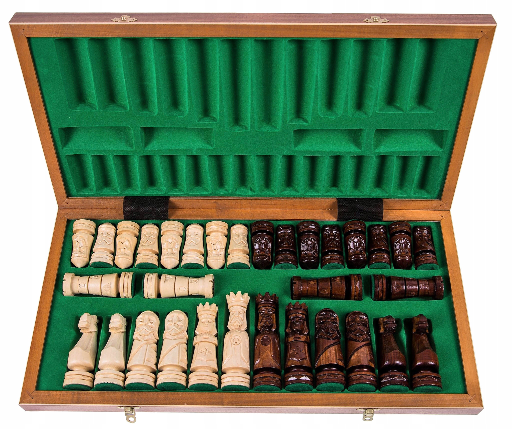 SQUARE - Szachy drewniane Rzeźbione ZAMKOWE XL Lux Producent Square