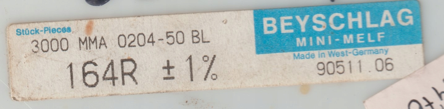 [100szt] 164R 1% 50ppm rezystor Smd minimelf MMA0204 Beyschlag low noise