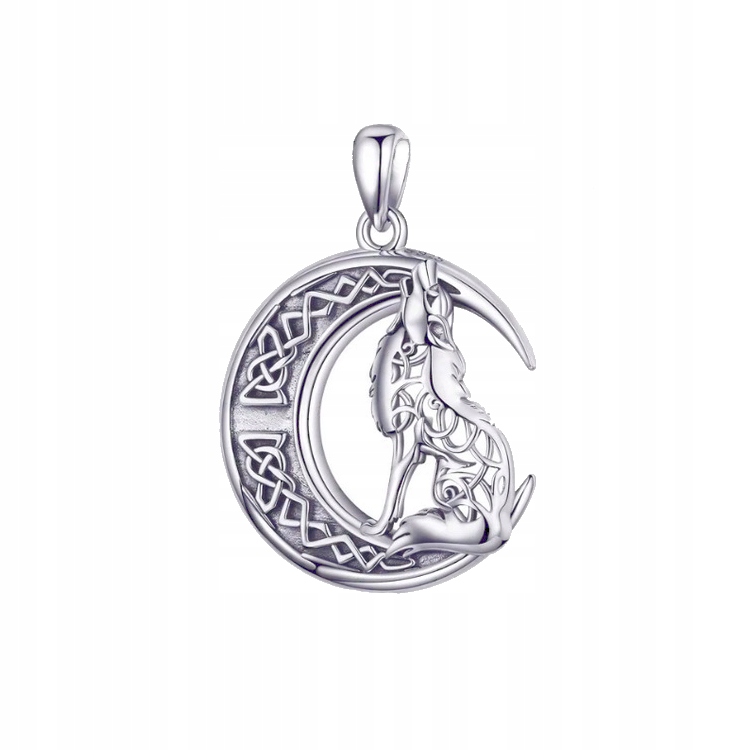 ZAWIESZKA SREBRO 925 WILK KSIĘŻYC WISIOREK OKSYDOWANY Marka Inna marka