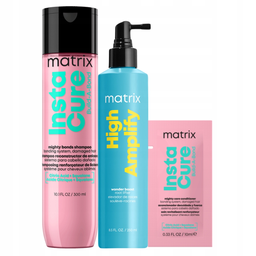 Matrix Instacure šampon na vlasy 300 ml High Amplify sprej 250 ml Dárek