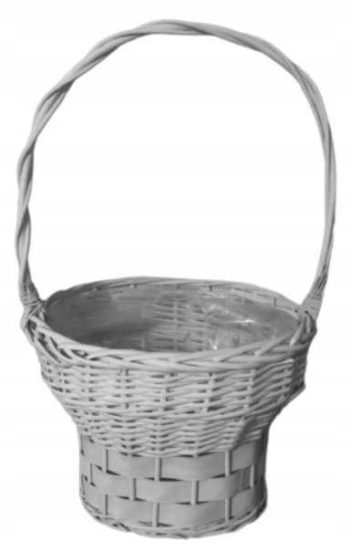 

Kosz Wiklinowy Prezentowy Upominkowy Biały 56 cm
