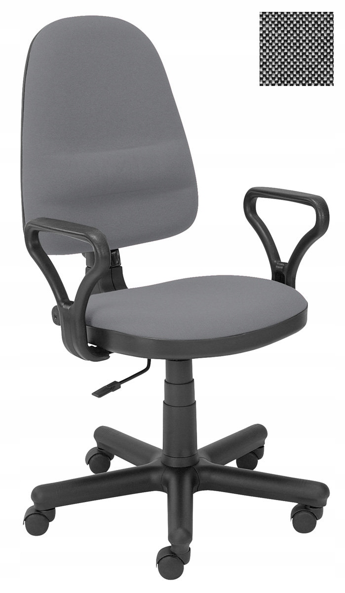 Krzesło Obtotowe Fotel Biurowy Bravo Gtp Czarno-szary Nowy Styl