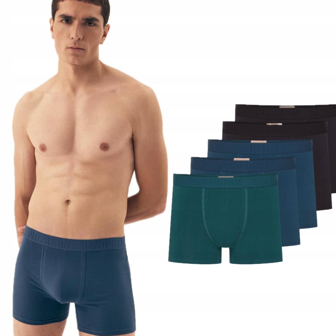 Bokserki męskie Henderson majtki szorty Solid 42705 5-pak r.M