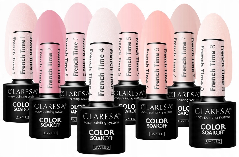 

Claresa French Time Lakir Hybrydowy Zestaw 8 szt