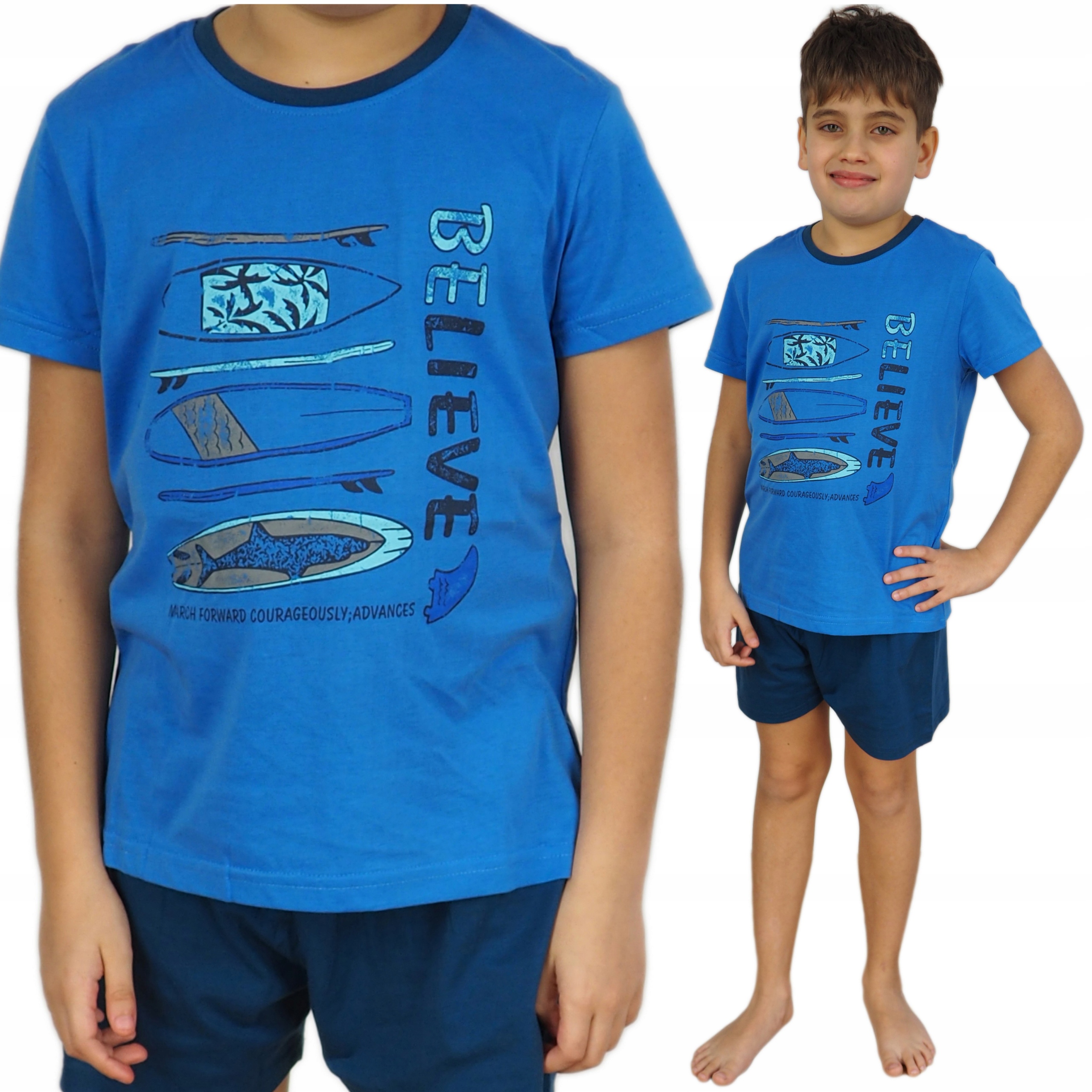 

Piżama dziecięca 152/158 szorty Surfing Chłopak