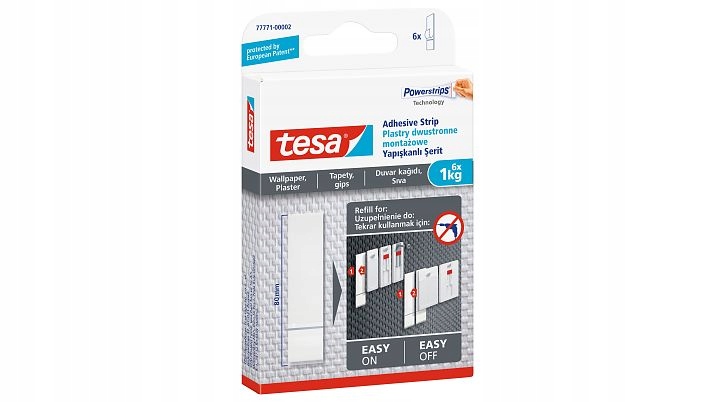 

Tesa 77771 Plastry montażowe do tapet 1kg